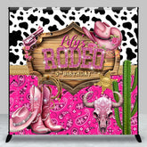Aperturee - Aperturee Cowgirl Retro Redeo Custom Photo Birthday Backdrop